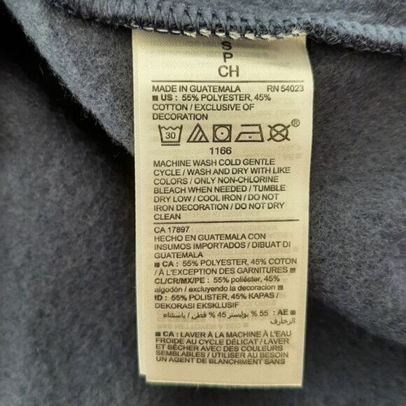 OLD NAVY Santa Claus Festive Decal Crewneck Pullover Sweatshirt Navy Blue Sz S - Picture 10 of 11